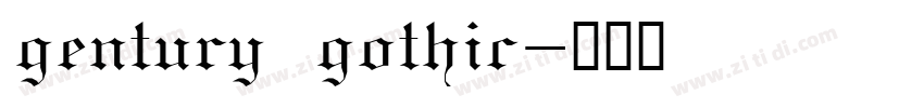 gentury gothic字体转换